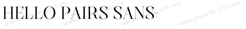 hello pairs sans字体转换